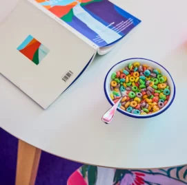 Cereals for breakfast and saguaro.