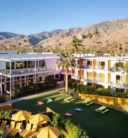 Hotel buildings in Palm Springs.