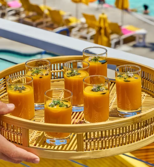 Catering and cocktails in saguaro.